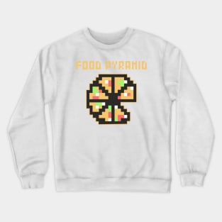 Food Pyramid. Pizza pixel art Crewneck Sweatshirt